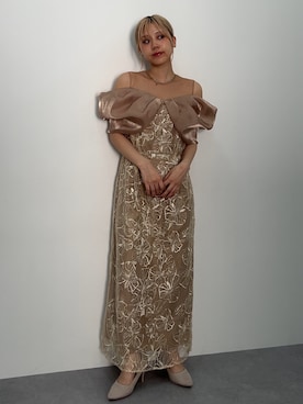 「アイテム（ドレス）」を使った、KAYAさん（レディース・153cm）の夏コーディネート