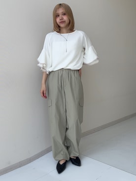 「ニットコーデ」｜KAYAさん（レディース・153cm）の夏コーディネート