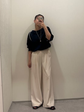 「レギュラー」｜「アイテム（アクセサリー）」を使った、KAYAさん（レディース・153cm）の夏コーディネート