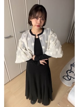 「アイテム（パンツドレス）」を使った、KAYAさん（レディース・153cm）の秋コーディネート