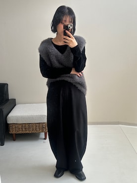 「nissen（ニッセン）のアイテム（Tシャツ/カットソー）」を使った、KAYAさん（レディース・153cm）の秋コーディネート