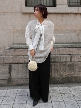 「アイテム（スーツセット）」を使った、KAYAさん（レディース・153cm）の秋コーディネート