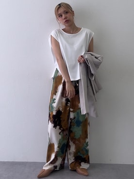 「アイテム（テーラードジャケット）」を使った、KAYAさん（レディース・153cm）の夏コーディネート