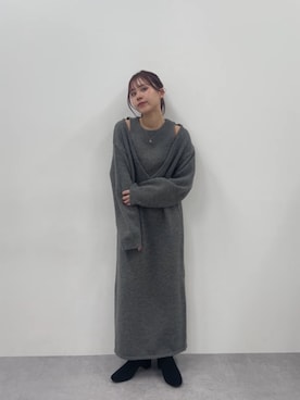 「レギュラー」｜「アイテム（ブーツ）」を使った、KAYAさん（レディース・153cm）の冬コーディネート