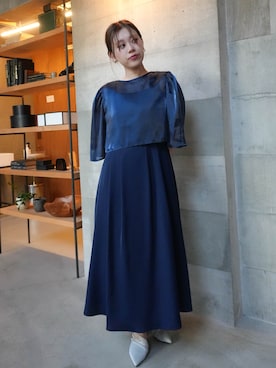 「アイテム（ドレス）」を使った、KAYAさん（レディース・153cm）の秋コーディネート