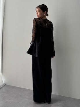 「アイテム（パンツドレス）」を使った、KAYAさん（レディース・153cm）の秋コーディネート