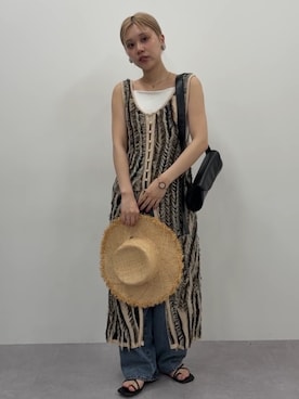 「骨格ウェーブ」｜「アイテム（ベスト）」を使った、KAYAさん（レディース・153cm）の夏コーディネート