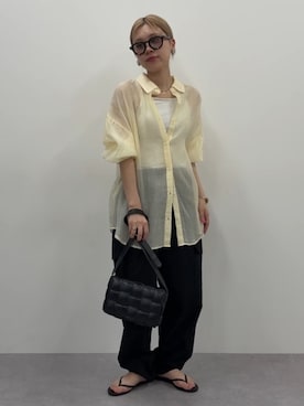 「レギュラー」｜「アイテム（パンツ）」を使った、KAYAさん（レディース・153cm）の夏コーディネート