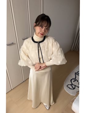 「アイテム（パンツドレス）」を使った、KAYAさん（レディース・153cm）の秋コーディネート