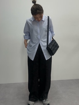 「アイテム（パンツドレス）」を使った、KAYAさん（レディース・153cm）の秋コーディネート