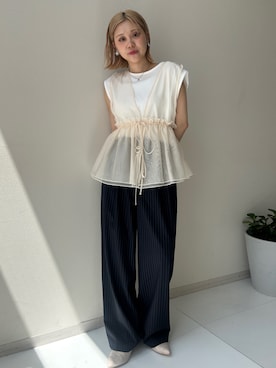 「アイテム（ジャケット/アウター）」を使った、KAYAさん（レディース・153cm）の夏コーディネート