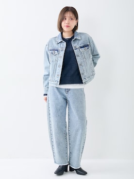 「アイテム（カバーオール）」を使った、KAYAさん（レディース・153cm）の秋コーディネート