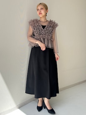 「アイテム（ドレス）」を使った、KAYAさん（レディース・153cm）の秋コーディネート
