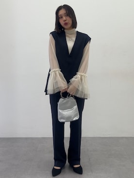 「Callarus（カラルス）のアイテム」を使った、KAYAさん（レディース・153cm）の冬コーディネート