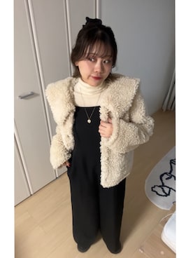 「アイテム（パンツドレス）」を使った、KAYAさん（レディース・153cm）の秋コーディネート