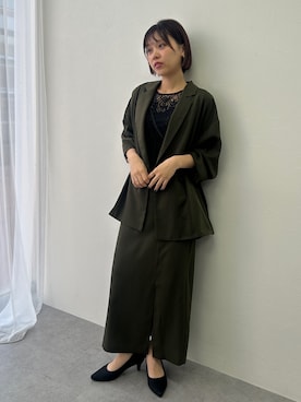 「レディースファッション」｜「アイテム（セットアップ）」を使った、KAYAさん（レディース・153cm）の冬コーディネート