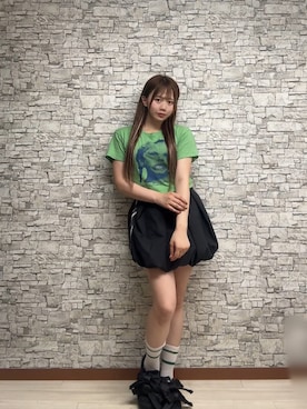 「バルーンスカート」｜ひびきゅん🍅【骨格ナチュラル】さん（レディース・156cm）の夏コーディネート