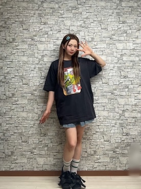 「アイテム（スニーカー）」を使った、ひびきゅん🍅【骨格ナチュラル】さん（レディース・156cm・10代）の夏コーディネート