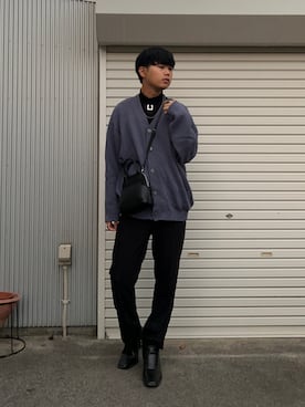 「ADRER（アドラー）のHigh sole leather heel boots/ハイソールレザーヒールブーツ（ブーツ）」を使った、Minami Kakeruさん（メンズ・181cm）の秋コーディネート