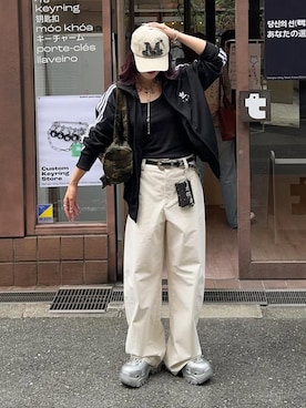 「アイテム（ブルゾン）」を使った、senaさん（レディース・158cm）の夏コーディネート