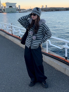 「アイテム（バッグ）」を使った、senaさん（レディース・158cm）の冬コーディネート