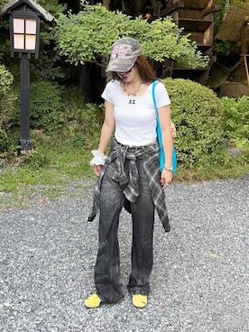「アイテム（帽子）」を使った、senaさん（骨格ウェーブ・レディース・158cm）の秋コーディネート