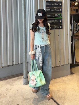 「Vipoa（ヴィポア）のアイテム」を使った、senaさん（レディース・158cm）の夏コーディネート
