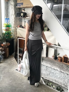 「FLAREUP（フレアアップ）のアイテム」を使った、senaさん（レディース・158cm）の夏コーディネート