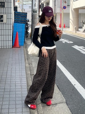 「アイテム（帽子）」を使った、senaさん（レディース・158cm）の秋コーディネート