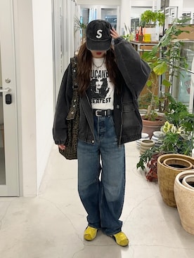 「アイテム（デニムパンツ）」を使った、senaさん（レディース・158cm）の秋コーディネート