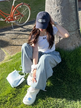 「アイテム（サンダル）」を使った、senaさん（レディース・158cm）の夏コーディネート