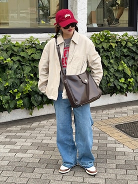 「コーデュロイ」｜「アイテム（ジャケット/アウター）」を使った、senaさん（レディース・158cm）の秋コーディネート