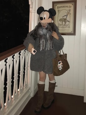 「アイテム（ムートンコート）」を使った、senaさん（レディース・158cm）の秋コーディネート