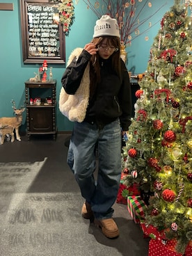 「アイテム（ニットキャップ/ビーニー）」を使った、senaさん（レディース・158cm）の秋コーディネート