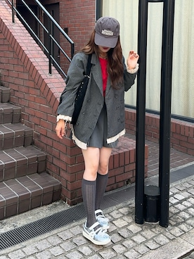 「アイテム（ソックス/靴下）」を使った、senaさん（レディース・158cm）の秋コーディネート