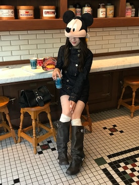 「EVOL（イーボル）のアイテム」を使った、senaさん（レディース・158cm）の秋コーディネート