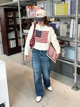 「アイテム（帽子）」を使った、senaさん（レディース・158cm）の秋コーディネート