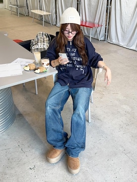 「MOUSSY（マウジー）のアイテム」を使った、senaさん（レディース・158cm）の秋コーディネート