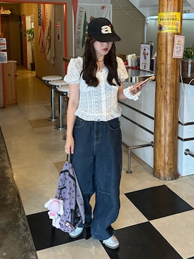 「aeae（エーイーエーイー）のアイテム」を使った、senaさん（レディース・158cm）の夏コーディネート