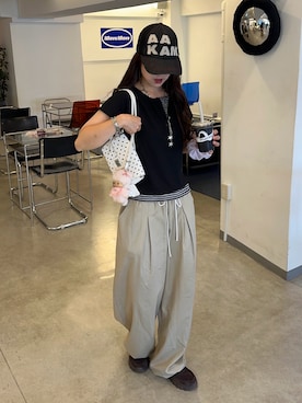 「AAKAM（アーカム）のアイテム」を使った、senaさん（レディース・158cm）の夏コーディネート