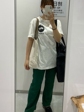 「chocomee（チョコミー）のアイテム（トートバッグ）」を使った、uuuuka:)さん（レディース・153cm）の秋コーディネート