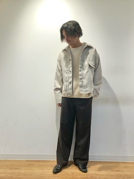 「ステッチ」｜「アイテム（ブルゾン）」を使った、まささん（メンズ・171cm）の春コーディネート