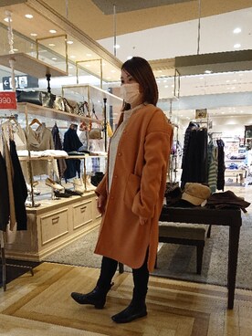 「Green　Parks（グリーンパークス）のアイテム（その他アウター）」を使った、智さん（レディース・160cm）の冬コーディネート
