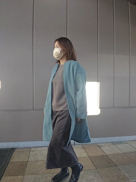 「Green　Parks（グリーンパークス）のアイテム（その他アウター）」を使った、智さん（レディース・160cm）の冬コーディネート