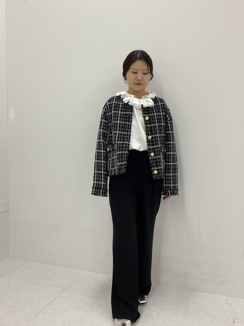 WEB限定』ツイードノーカラージャケット（ノーカラージャケット