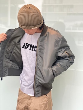 「ストリートファッション」｜「アイテム（MA-1）」を使った、シュンスケさん（メンズ・178cm）の秋コーディネート