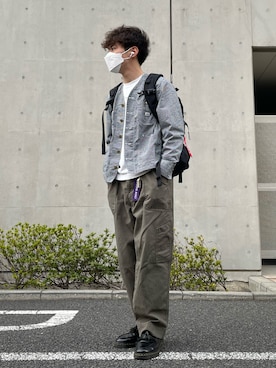 「Lee（リー）のアイテム（ブルゾン）」を使った、Kantamさん（メンズ・168cm）の春コーディネート