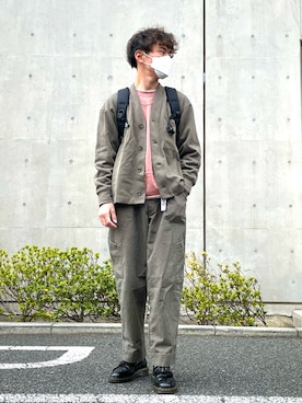 「Dr. Martens（ドクターマーチン）のアイテム（レッグウェア）」を使った、Kantamさん（メンズ・168cm）の春コーディネート