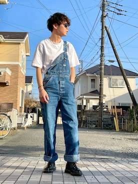 「Dr. Martens（ドクターマーチン）のアイテム（レッグウェア）」を使った、Kantamさん（メンズ・168cm）の春コーディネート