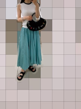 「PLST（プラステ）のアイテム」を使った、みっちさん（骨格ウェーブ・レディース・166cm）の夏コーディネート